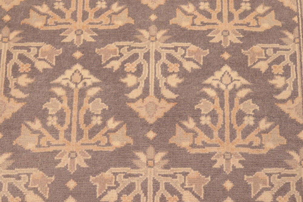 handmade Transitional Kafkaz Gray Gold Hand Knotted RECTANGLE 100% WOOL area rug 6x9