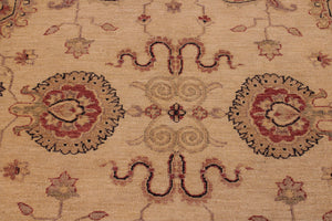 handmade Traditional Kafkaz Ivory Gold Hand Knotted RECTANGLE 100% WOOL area rug 6x9