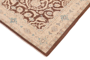 handmade Traditional Kafkaz Brown Tan Hand Knotted RECTANGLE 100% WOOL area rug 6x9