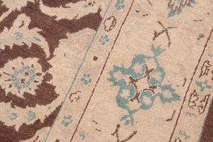 handmade Traditional Kafkaz Brown Tan Hand Knotted RECTANGLE 100% WOOL area rug 6x9