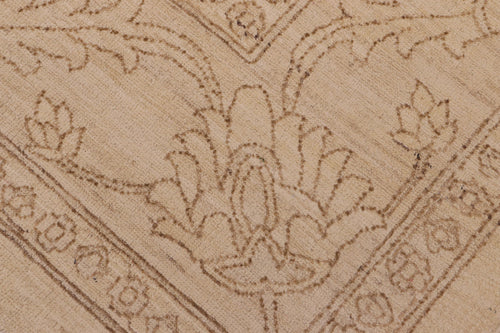 handmade Traditional Kafkaz Beige Tan Hand Knotted RECTANGLE 100% WOOL area rug 9x12