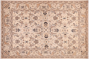 handmade Traditional Kafkaz Beige Tan Hand Knotted RECTANGLE 100% WOOL area rug 9x12