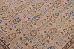 handmade Transitional Kafkaz Beige Tan Hand Knotted RECTANGLE 100% WOOL area rug 9' x 12'