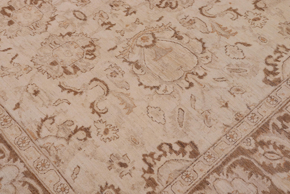 handmade Traditional Kafkaz Beige Brown Hand Knotted RECTANGLE 100% WOOL area rug 9x12