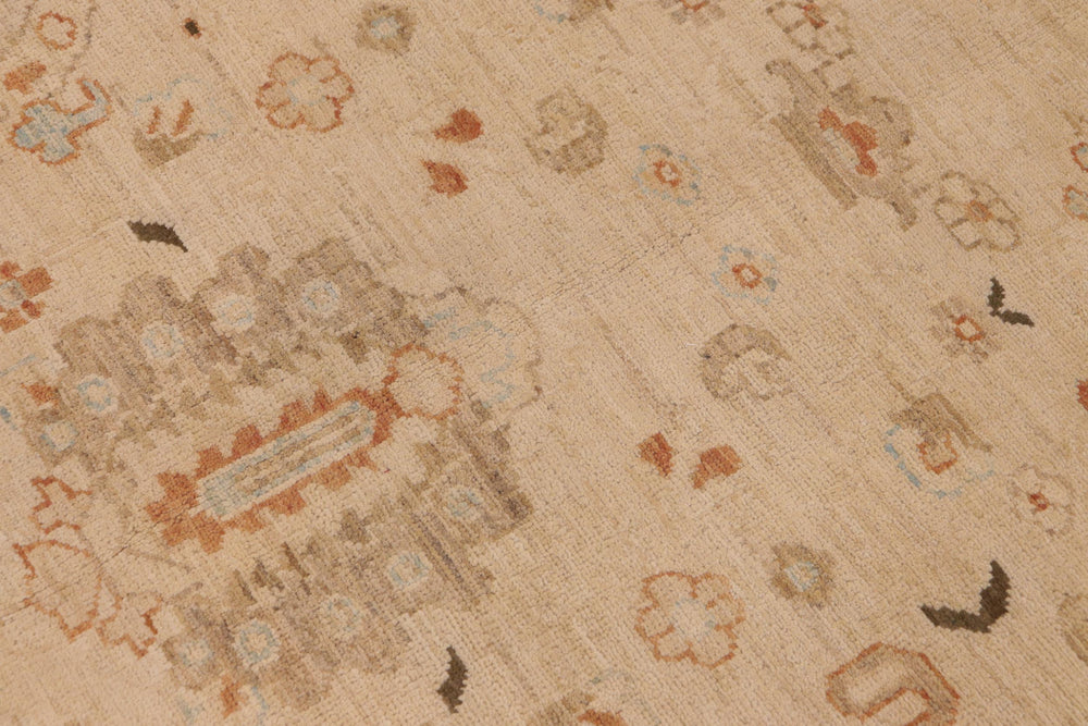 handmade Traditional Kafkaz Beige Rust Hand Knotted RECTANGLE 100% WOOL area rug 9x12