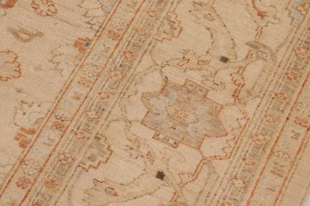 handmade Traditional Kafkaz Beige Rust Hand Knotted RECTANGLE 100% WOOL area rug 9x12