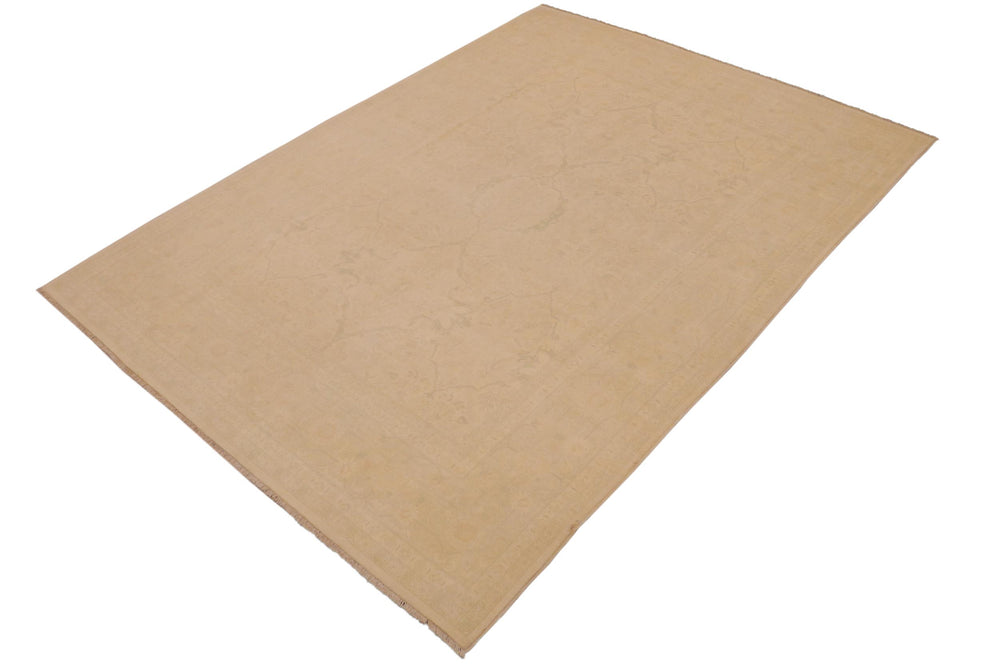 handmade Traditional Kafkaz Beige Beige Hand Knotted RECTANGLE 100% WOOL area rug 9x12