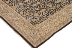 handmade Transitional Kafkaz Charcoal Green Hand Knotted RECTANGLE 100% WOOL area rug 9x12