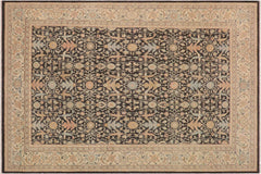 handmade Transitional Kafkaz Charcoal Green Hand Knotted RECTANGLE 100% WOOL area rug 9x12