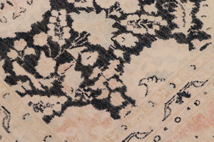 handmade Transitional Lahore Charcoal Pink Hand Knotted RECTANGLE 100% WOOL area rug 9' x 12'