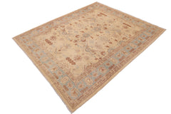 handmade Traditional Kafkaz Beige Blue Hand Knotted RECTANGLE 100% WOOL area rug 9x11