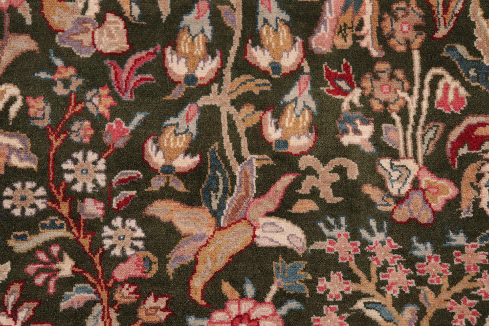 handmade Transitional Gulshan Green Gold Hand Knotted RECTANGLE 100% WOOL area rug 8x10