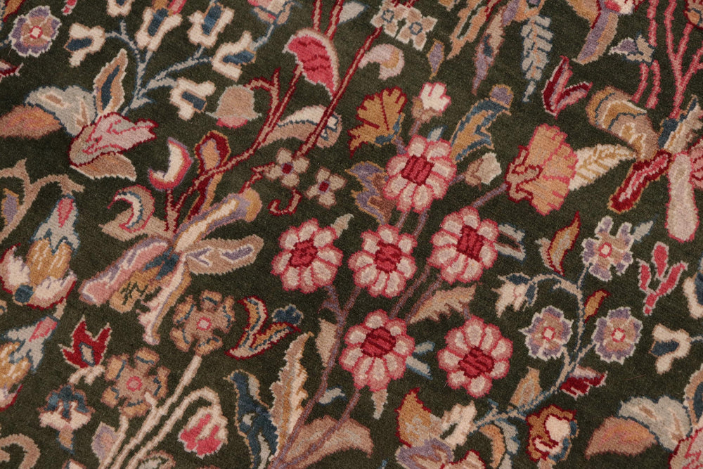 handmade Transitional Gulshan Green Gold Hand Knotted RECTANGLE 100% WOOL area rug 8x10