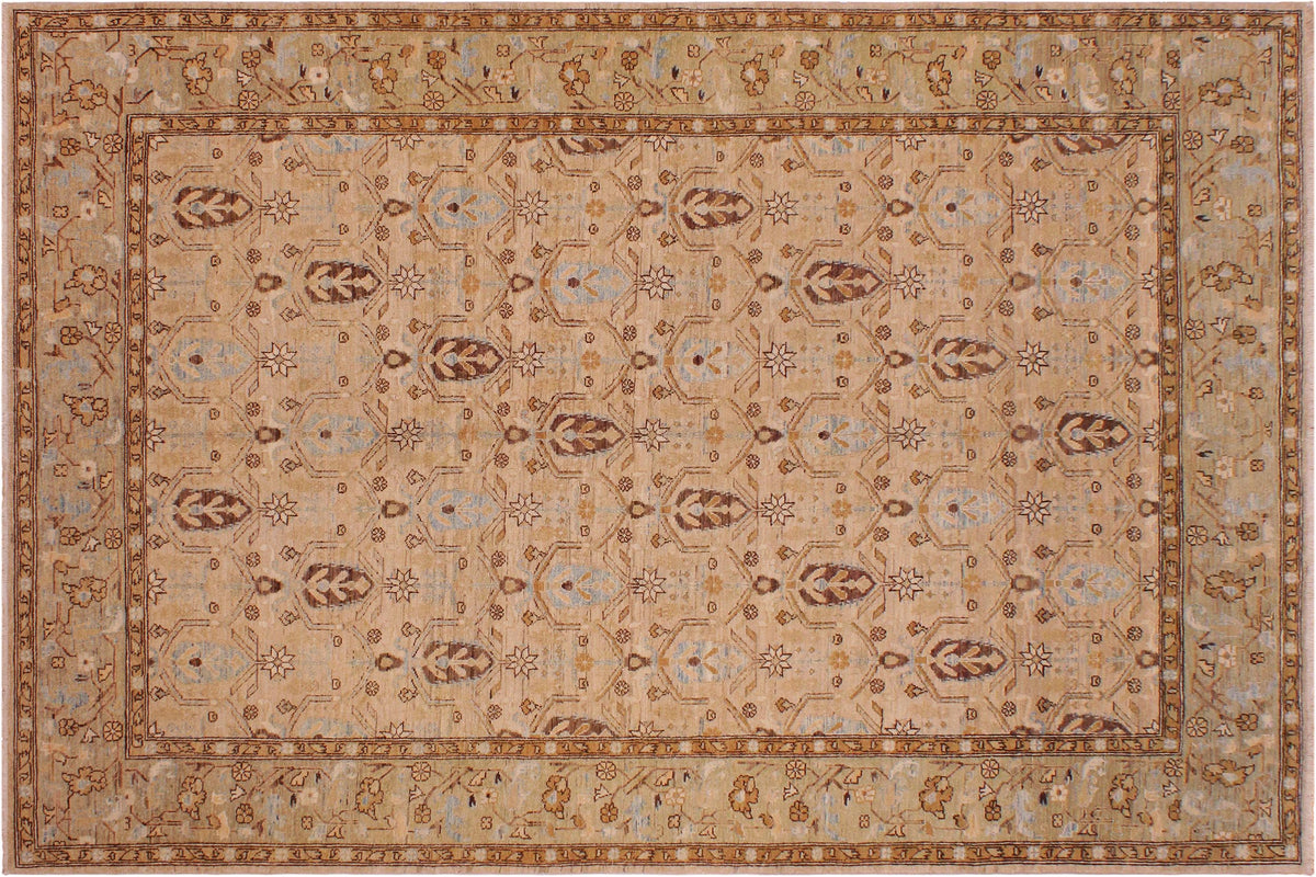 Oriental Ziegler Randa Tan/Brown Wool Rug - 6'2'' x 9'10''