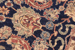 handmade Traditional Kafkaz Blue Red Hand Knotted RECTANGLE 100% WOOL area rug 6x9