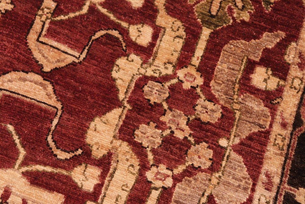 handmade Traditional Kafkaz Red Black Hand Knotted RECTANGLE 100% WOOL area rug 6x9