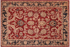 handmade Traditional Kafkaz Red Blue Hand Knotted RECTANGLE 100% WOOL area rug 6x9