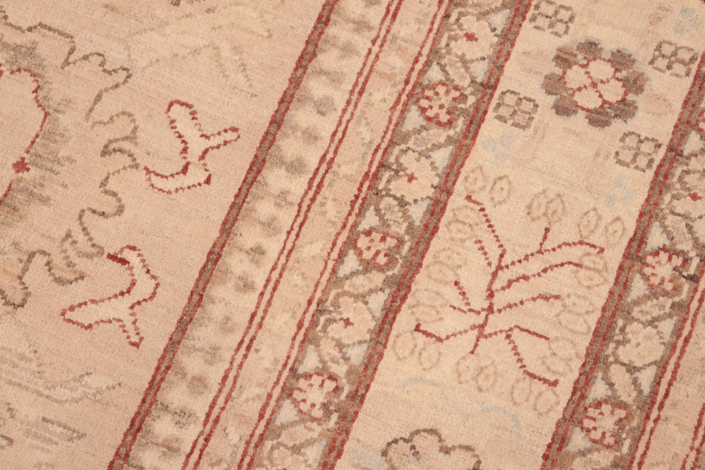 handmade Traditional Kafkaz Tan Brown Hand Knotted RECTANGLE 100% WOOL area rug 7x9