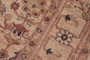 handmade Transitional Kafkaz Gold Rust Hand Knotted RECTANGLE 100% WOOL area rug 6' x 9'