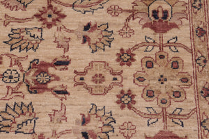 handmade Transitional Kafkaz Gold Rust Hand Knotted RECTANGLE 100% WOOL area rug 6' x 9'