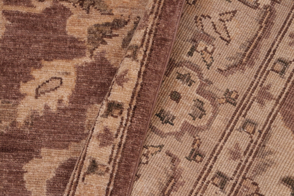 handmade Traditional Kafkaz Brown Tan Hand Knotted RECTANGLE 100% WOOL area rug 6x9