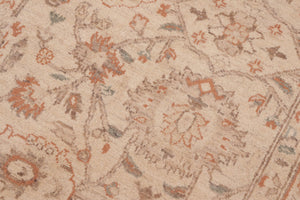 handmade Transitional Kafkaz Beige Tan Hand Knotted RECTANGLE 100% WOOL area rug 6' x 9'