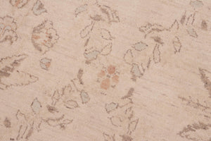 handmade Transitional Kafkaz Beige Brown Hand Knotted RECTANGLE 100% WOOL area rug 6' x 9'