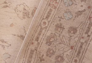 handmade Transitional Kafkaz Beige Brown Hand Knotted RECTANGLE 100% WOOL area rug 6' x 9'
