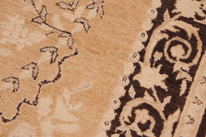 handmade Transitional Kafkaz Rose Charcoal Hand Knotted RECTANGLE 100% WOOL area rug 6' x 9'