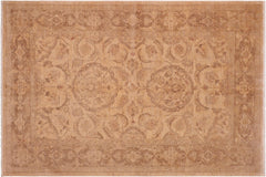 handmade Traditional Kafkaz Tan Brown Hand Knotted RECTANGLE 100% WOOL area rug 6x9