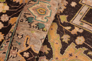 handmade Transitional Kafkaz Brown Gray Hand Knotted RECTANGLE 100% WOOL area rug 6' x 9'