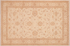 handmade Traditional Kafkaz Tan Brown Hand Knotted RECTANGLE 100% WOOL area rug 6x8