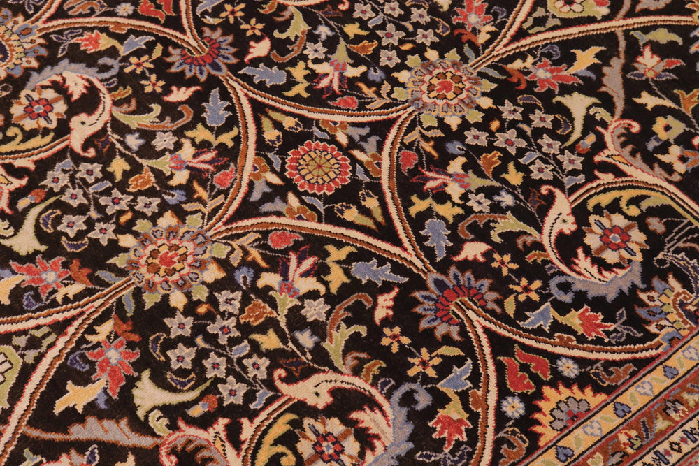 handmade Transitional Kafkaz Brown Tan Hand Knotted RECTANGLE 100% WOOL area rug 9x12