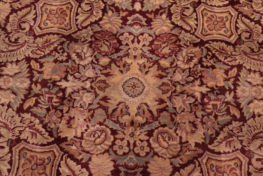 handmade Transitional Dhop Red Red Hand Knotted RECTANGLE 100% WOOL area rug 9x12