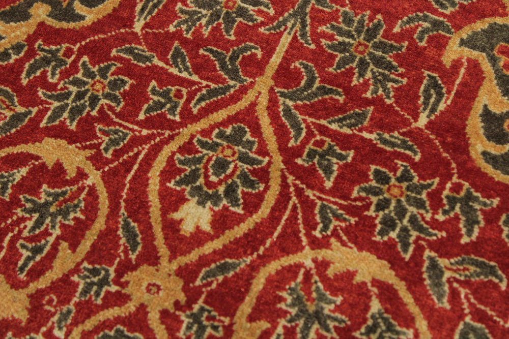 handmade Transitional Veg Dye Rust Green Hand Knotted RECTANGLE 100% WOOL area rug 9x12