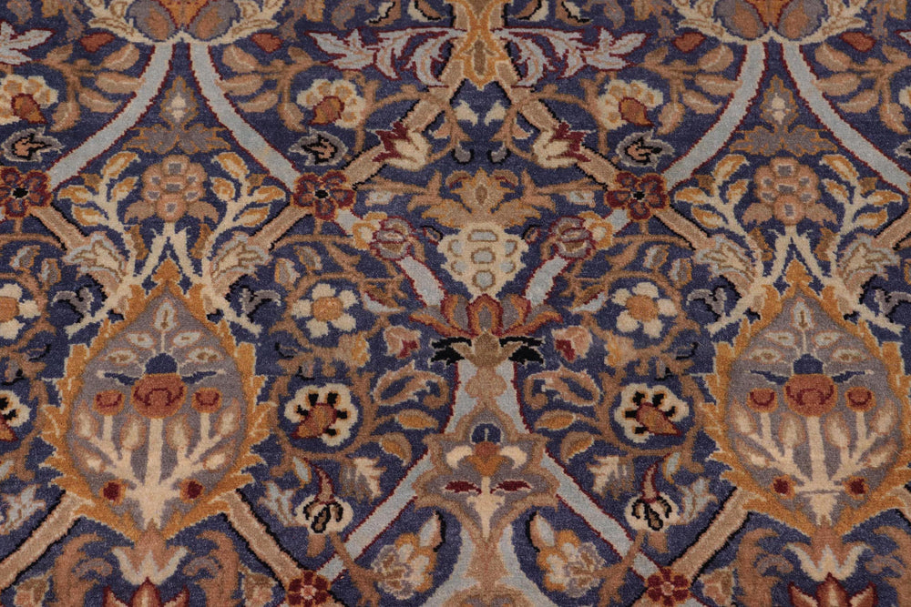 handmade Transitional Mujahid Blue Red Hand Knotted RECTANGLE 100% WOOL area rug 8x10