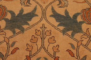 handmade Transitional Antique Tan Drk.green Hand Knotted RECTANGLE 100% WOOL area rug 7' x 10'