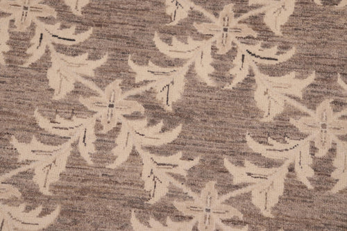 handmade Transitional Kafkaz Brown Beige Hand Knotted RECTANGLE 100% WOOL area rug 8' x 10'