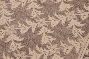 handmade Transitional Kafkaz Brown Beige Hand Knotted RECTANGLE 100% WOOL area rug 8' x 10'