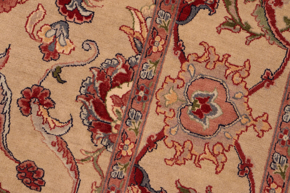 handmade Traditional Hamadan Taupe Red Hand Knotted RECTANGLE 100% WOOL area rug 6x9