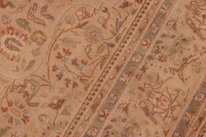 handmade Traditional Sparow Taupe Gold Hand Knotted RECTANGLE 100% WOOL area rug 6x9