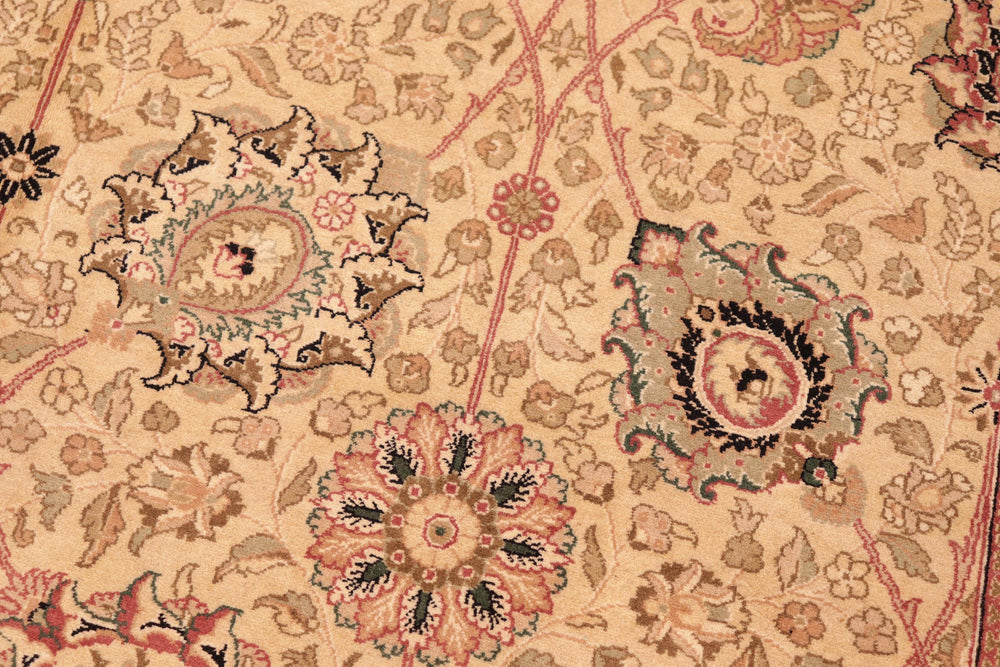 handmade Traditional New Mubashe Beige Black Hand Knotted RECTANGLE 100% WOOL area rug 6x9