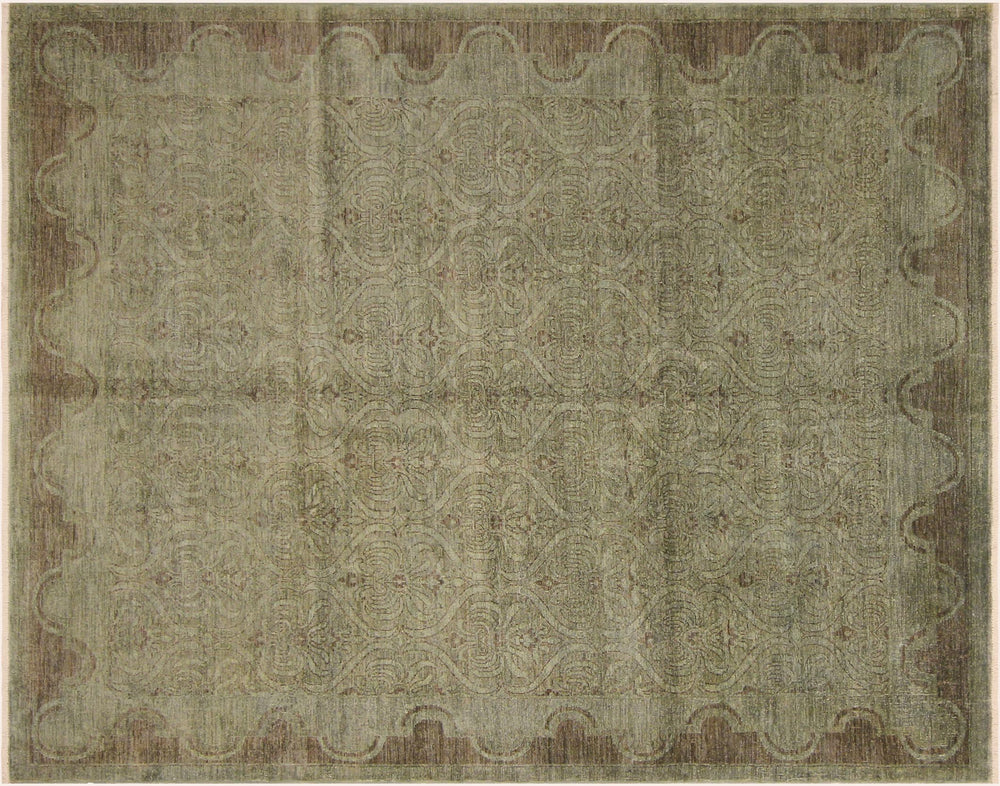 handmade Over Dyed Over Dyed Teal Green Red Hand Knotted RECTANGLE 100% WOOL area rug 8' x 10'
