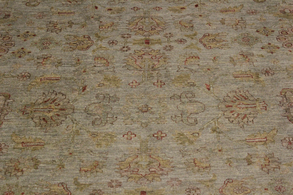 handmade Over Dyed Over Dyed Grayish Blu Gold Hand Knotted RECTANGLE 100% WOOL area rug 8' x 10'