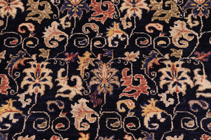 handmade Transitional Kafkaz Blue Lt. Gold Hand Knotted RECTANGLE 100% WOOL area rug 8' x 10'