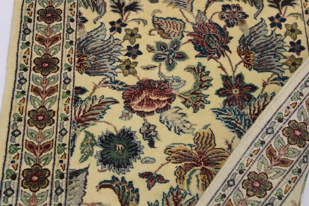 handmade Traditional Gulberg Beige Green Hand Knotted RUNNER 100% WOOL area rug 3' x 10'