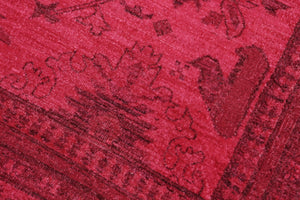handmade Over Dyed Over Dyed Pink Pink Hand Knotted RECTANGLE 100% WOOL area rug 6' x 9'