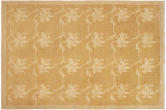 handmade Modern Kafkaz Dull Orange Tan Hand Knotted RECTANGLE 100% WOOL area rug 9' x 12'