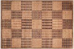 handmade Modern Gabbeh Tan Brown Hand Knotted RECTANGLE 100% WOOL area rug 8' x 10'