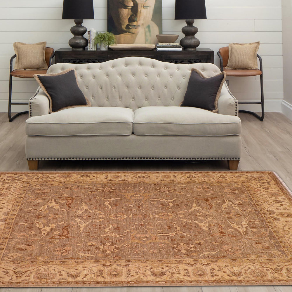 handmade Traditional Kafkaz Gray Tan Hand Knotted RECTANGLE 100% WOOL area rug 8x10